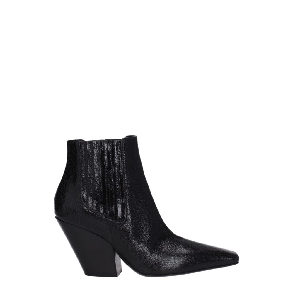 Black Leather Ankle
