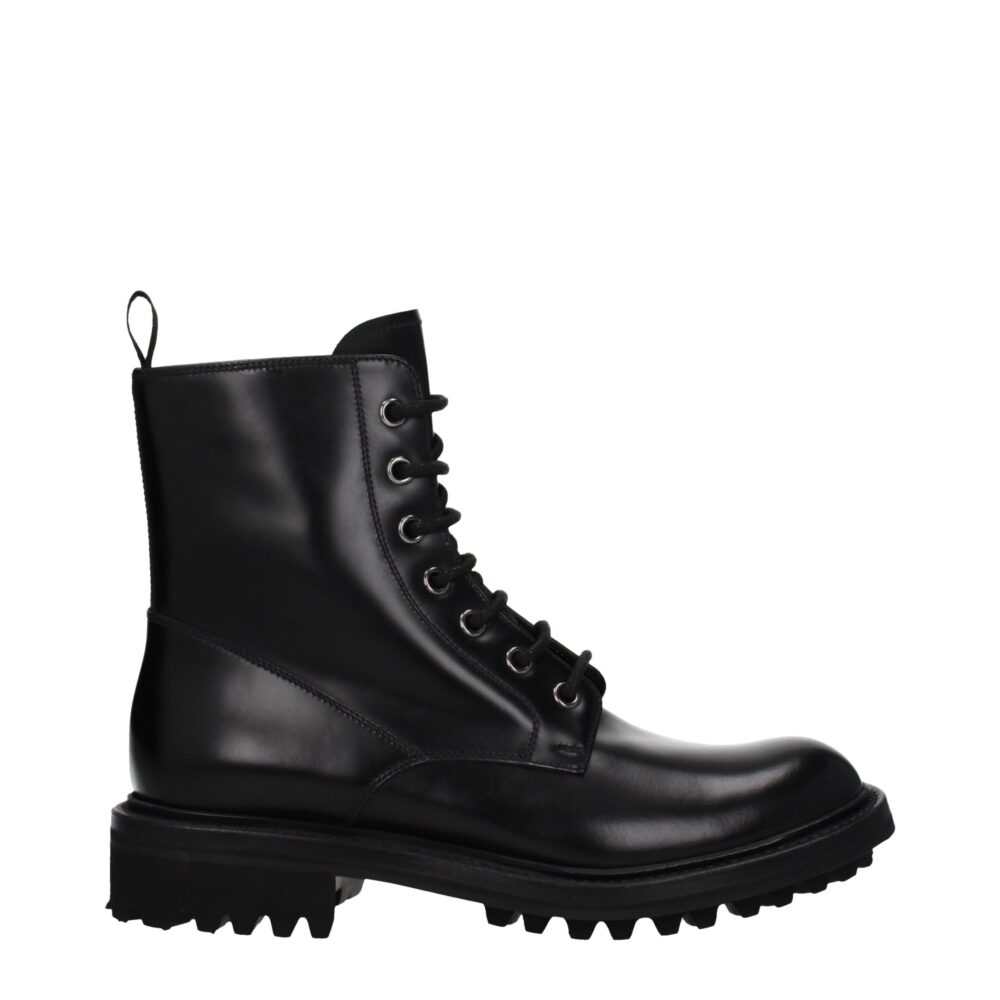 Black Leather Ankle