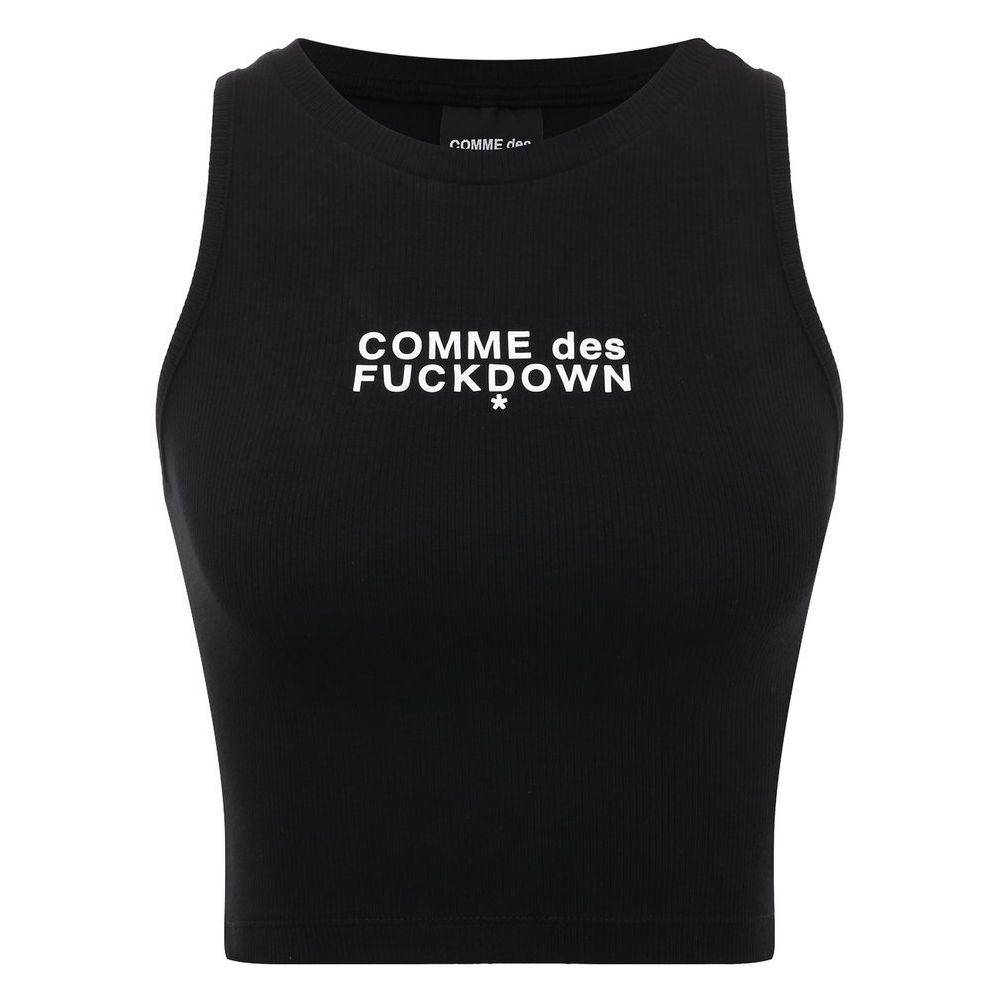Black Cotton Tops & T-Shirt