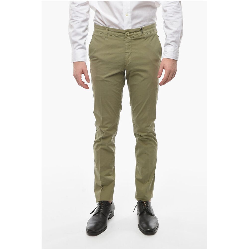 CC COLLECTION Linen Blend Chinos Pants with Belt Loops