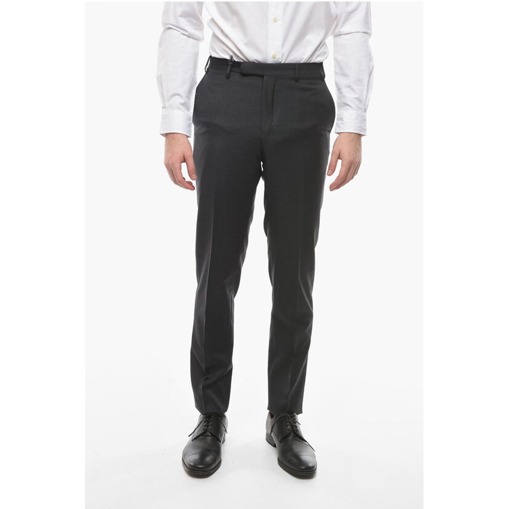 Virgin Wool Mid Rise Pants