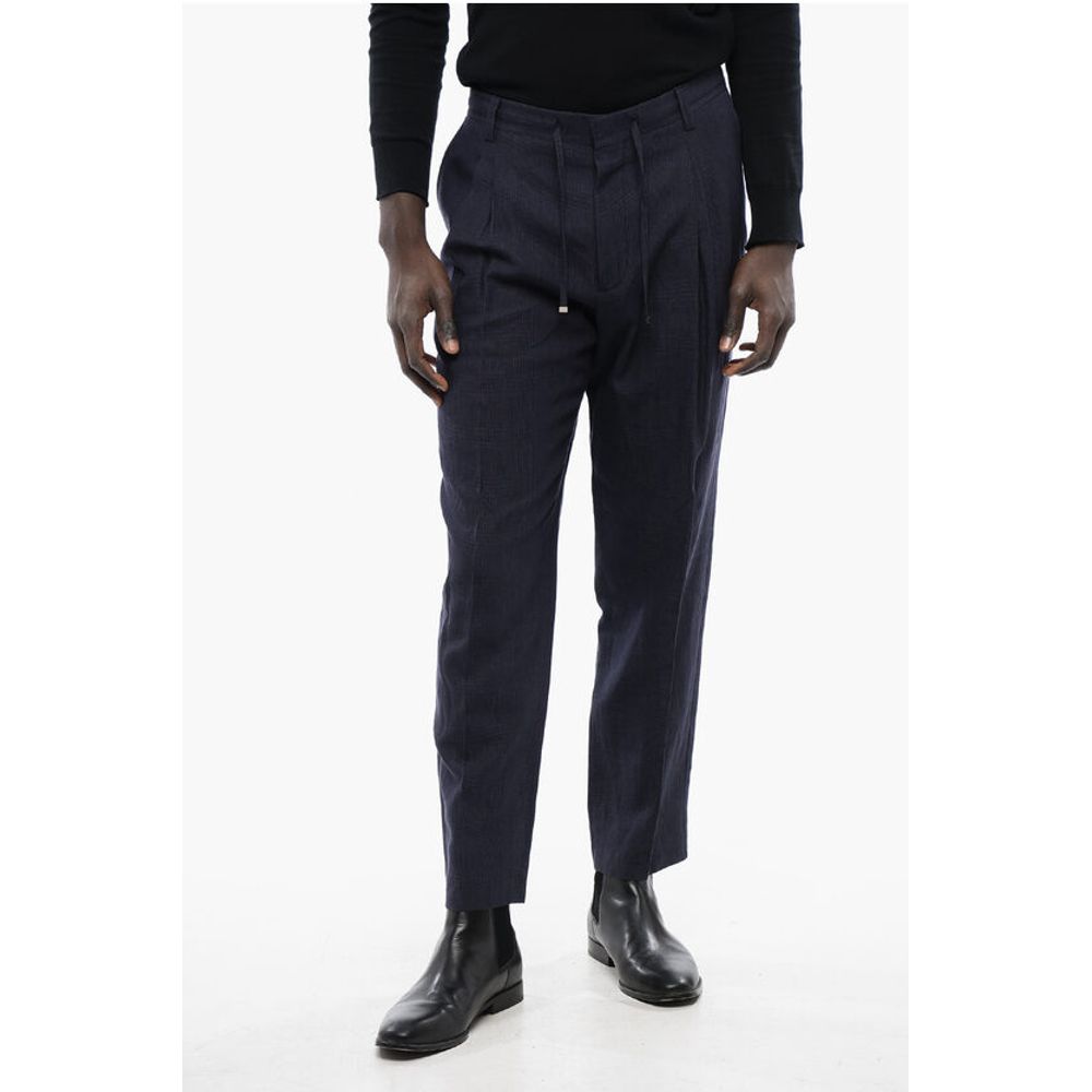 ID Virgin Wool and Linen Double Pleat Pants