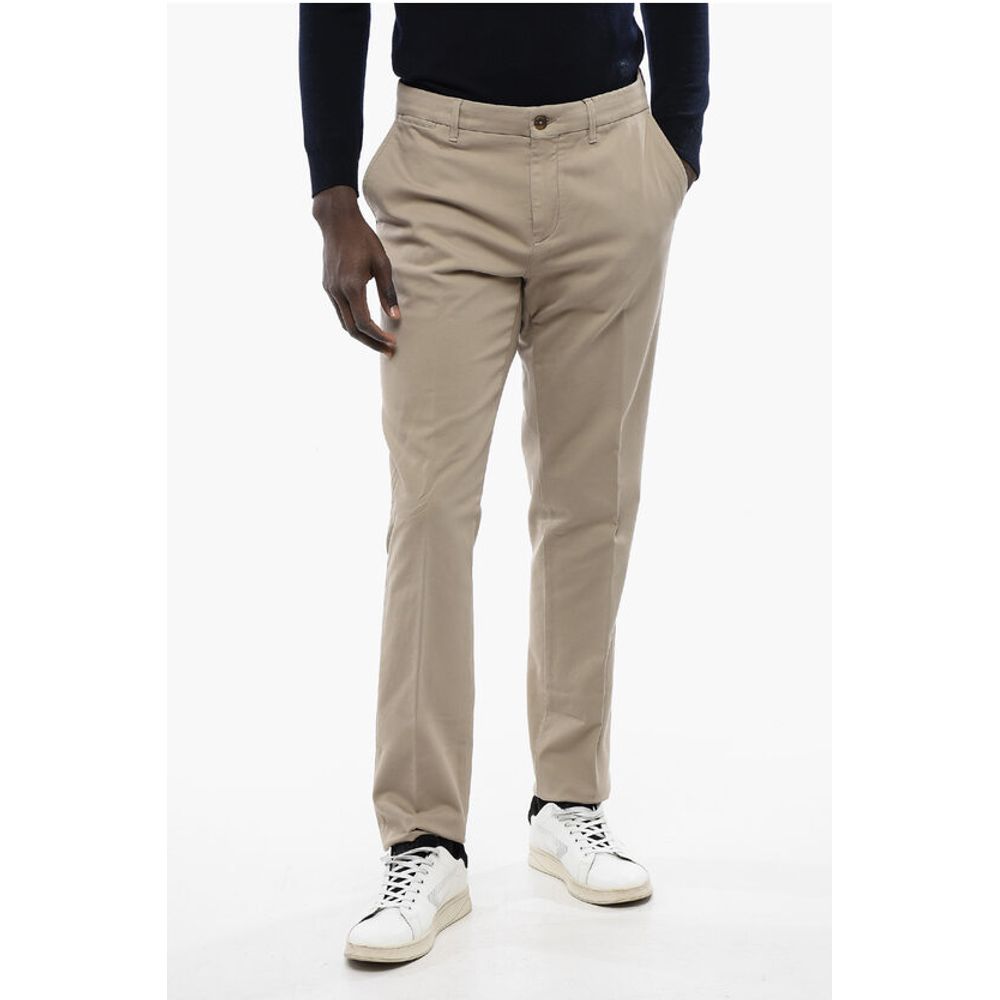 ID Stretch Cotton Chinos Pants with Belt Loops