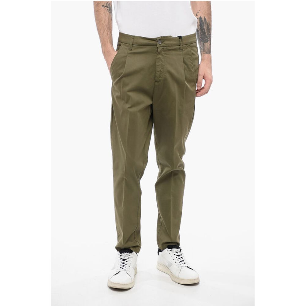 CC COLLECTION Stretch Cotton Chison Pants with Belt Loops