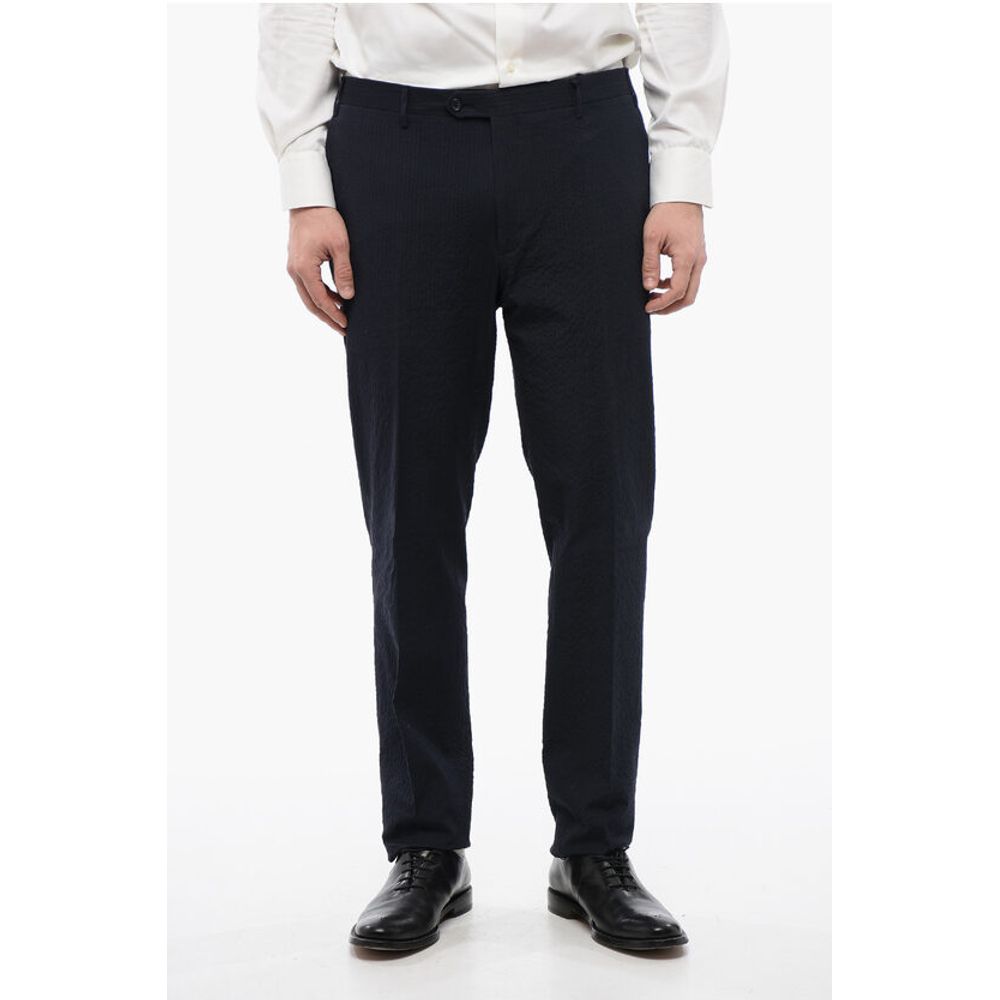 CC COLLECTION 4-Pocketed Jacquard Cotton Blend Pants