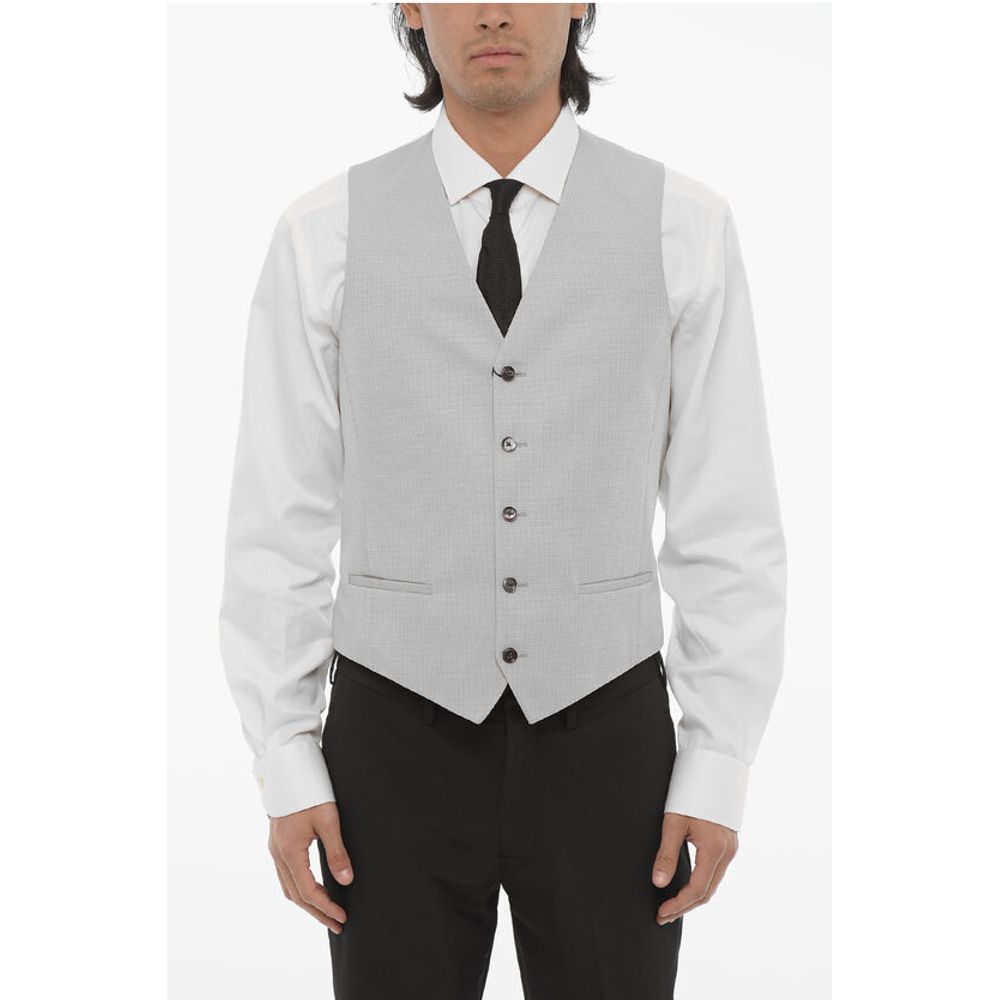 CC COLLECTION Jacquard CERIM.RESET Waistcoat with Jetted Poc