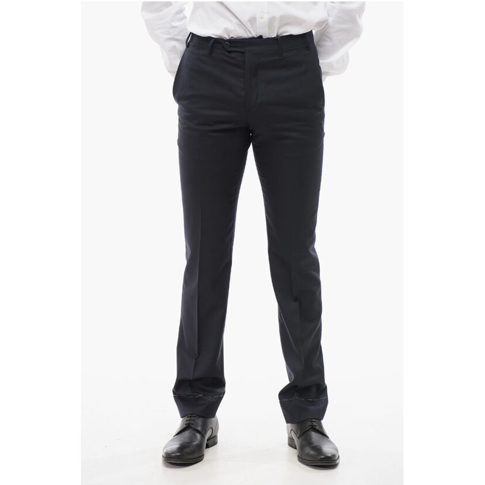 Virgin Wool Pants with Belt Loops