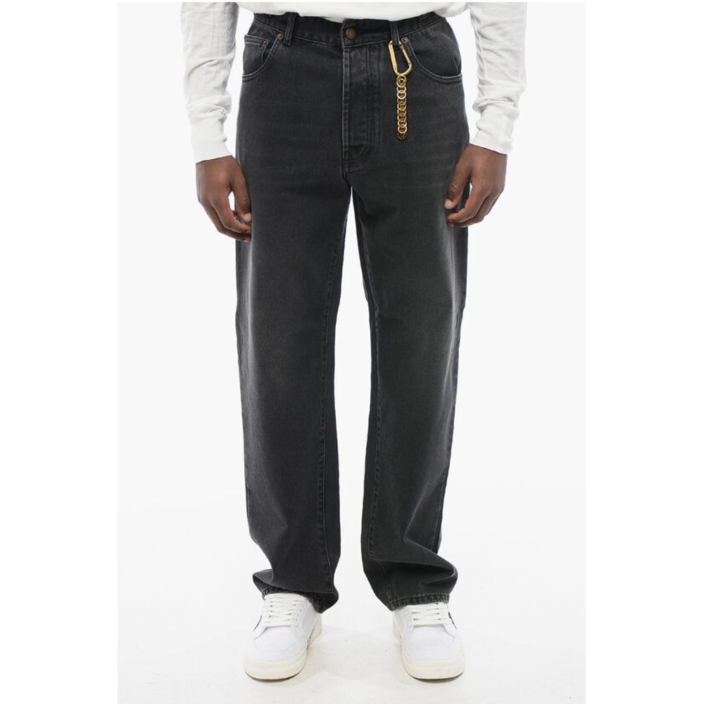 Regular Fit MARK Stone Washed Denims with Chain 23cm
