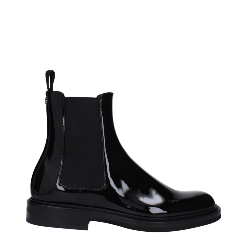 Black Leather Ankle