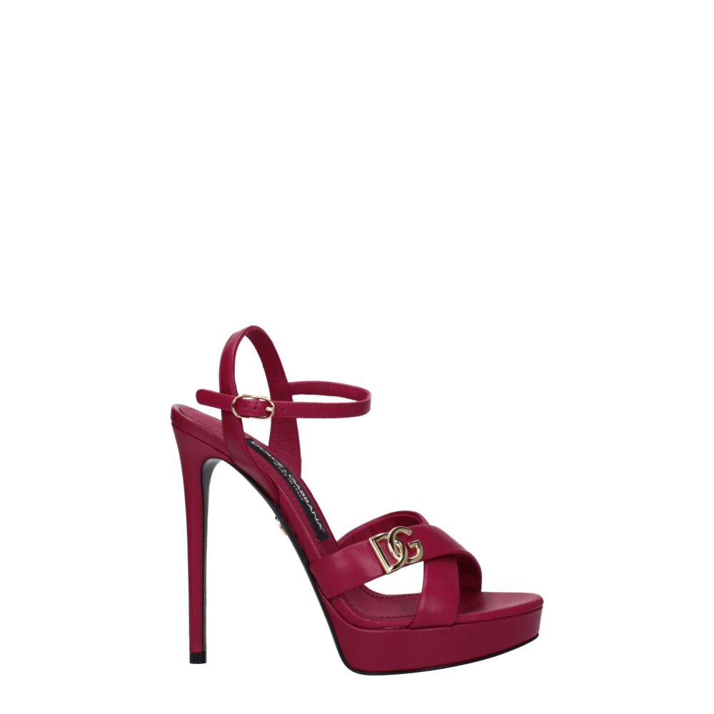 Pink Leather Platforms