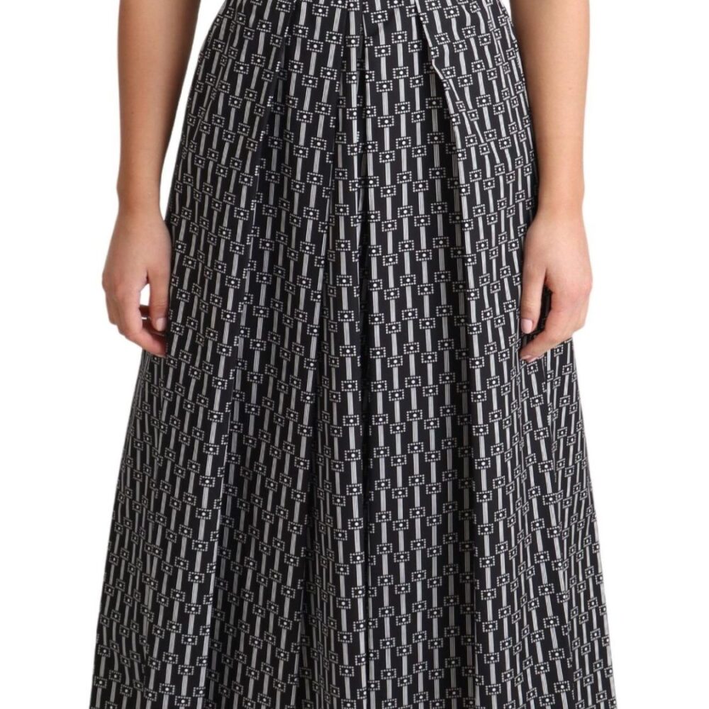 Elegant Sleeveless Geometric A-line Dress