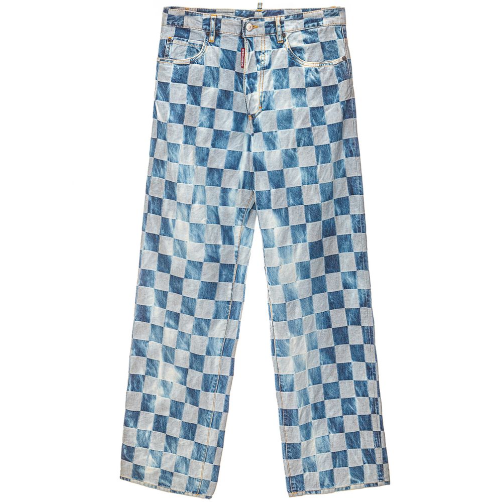 Blue Cotton Relaxed Fit Jean