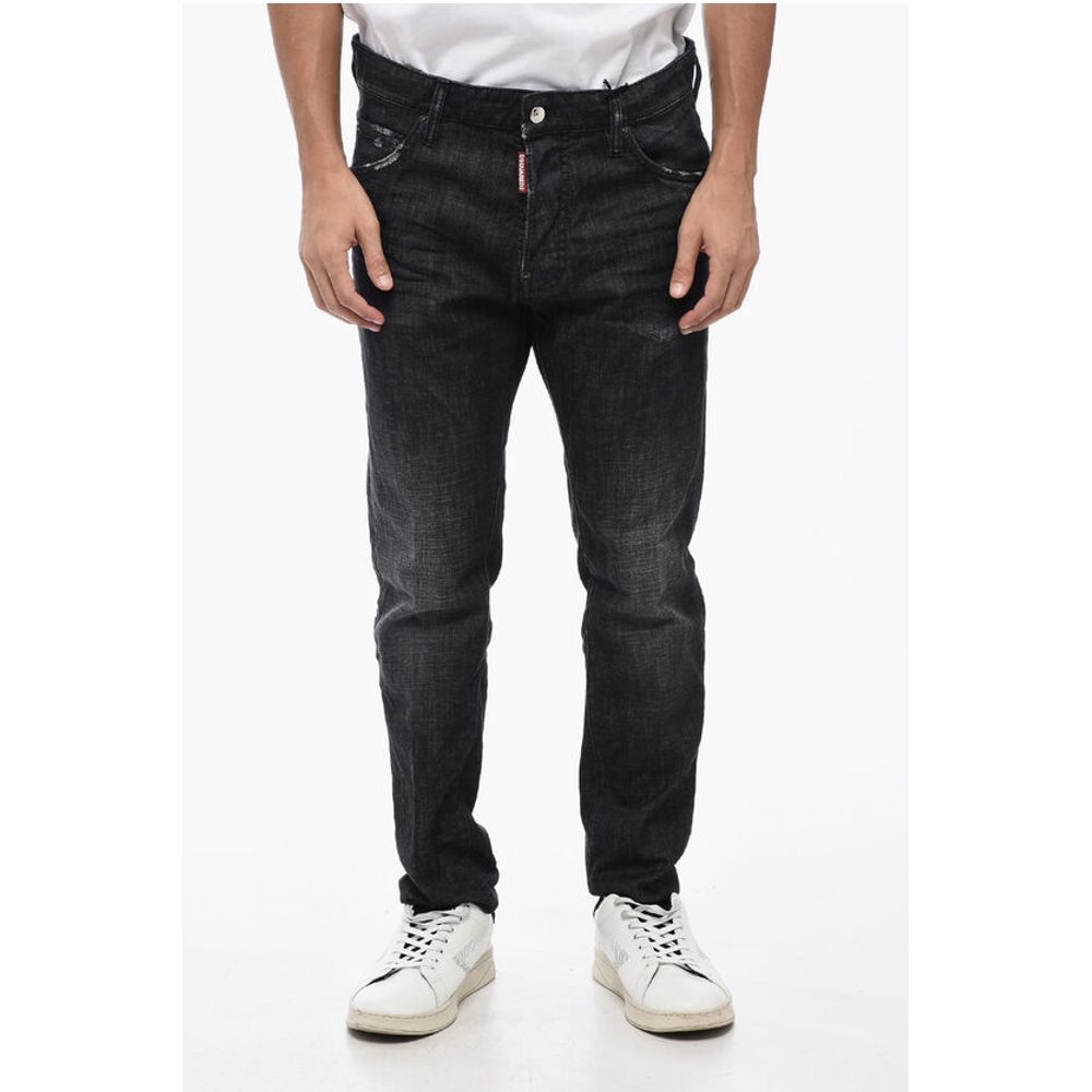 Distressed COOL GUY Denims with Logo Patch 18cm