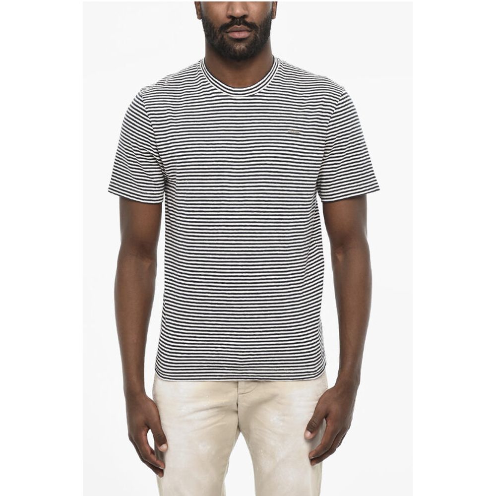 Two Tone Awning Striped Crew-neck T-shirt