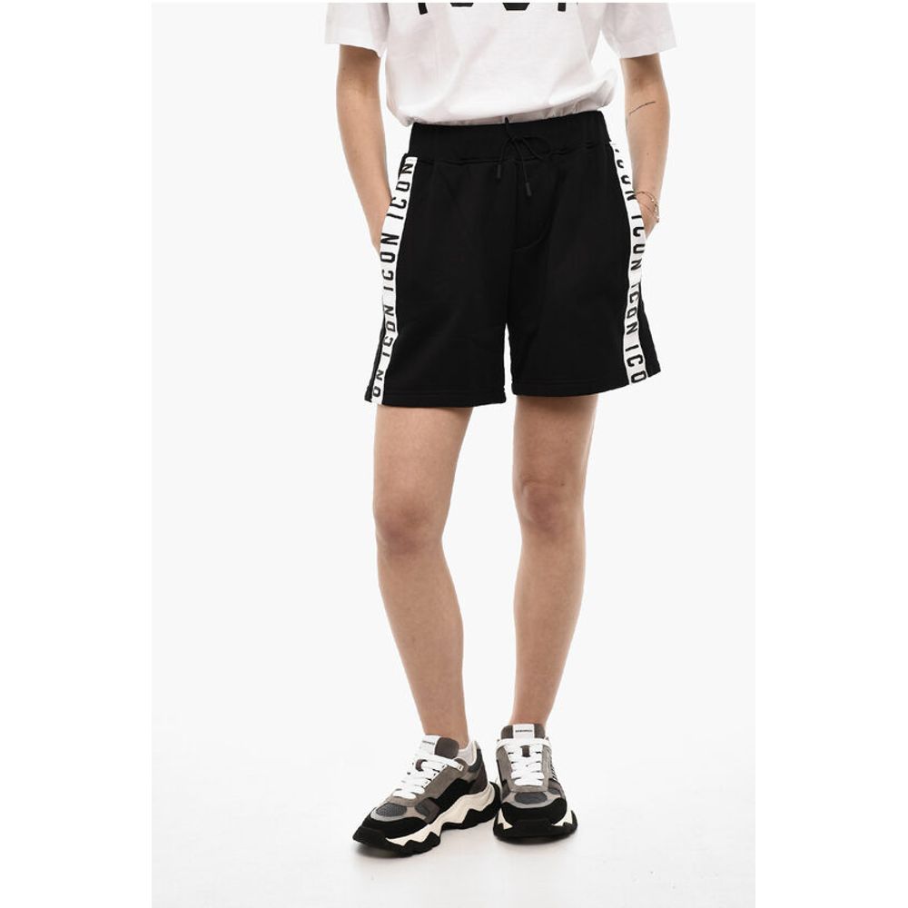 Cotton Blend ICON Shorts with Logoed Side Bands