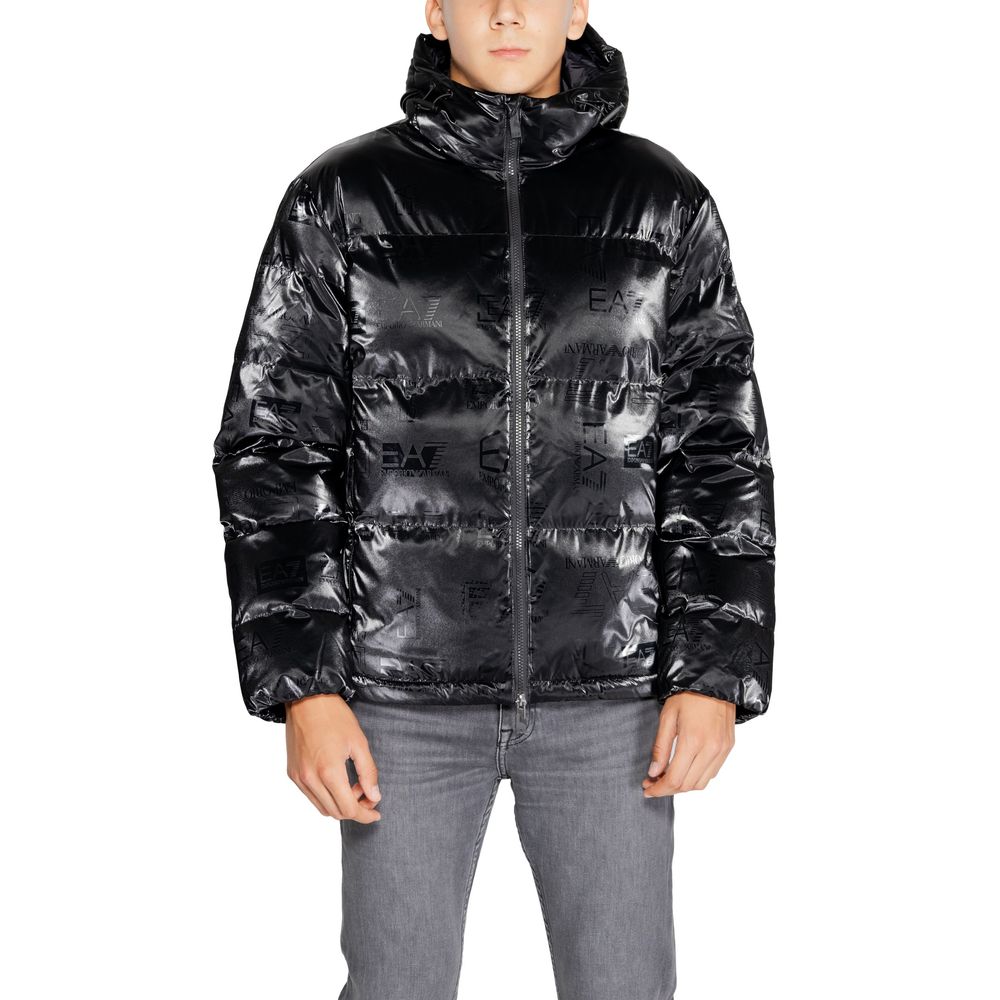 Black Polyester Jackets & Coat
