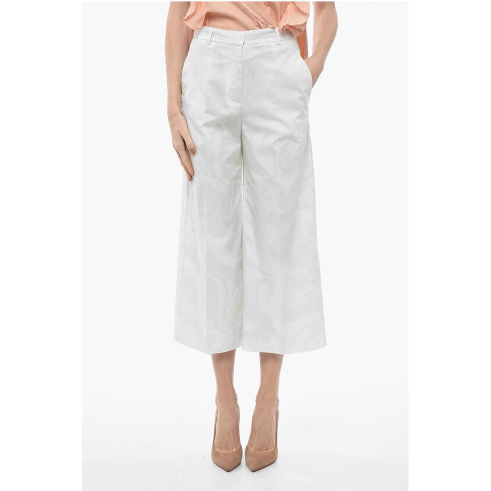 Cotton Cropped Fit Palazzo Pants