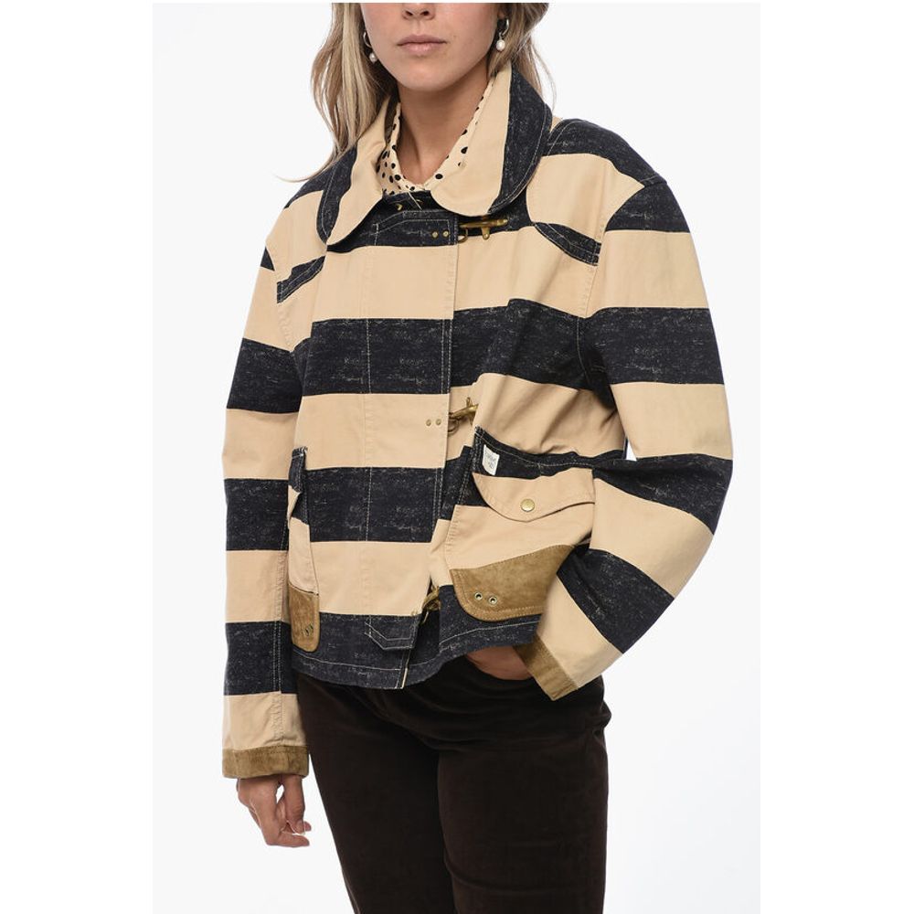 Canvas Striped Jacket with Hooks