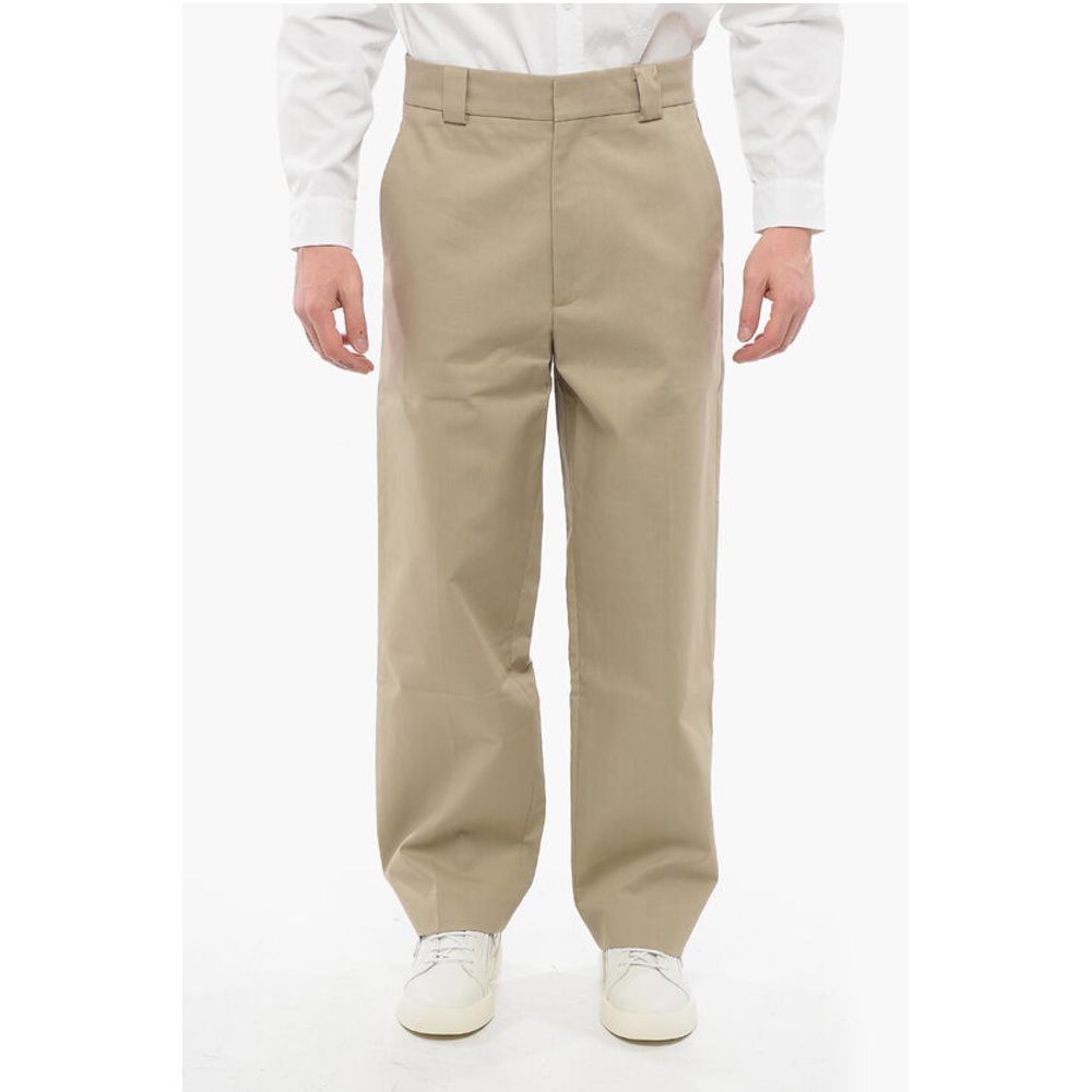 Cotton Chinos Pants with Hidden Closure