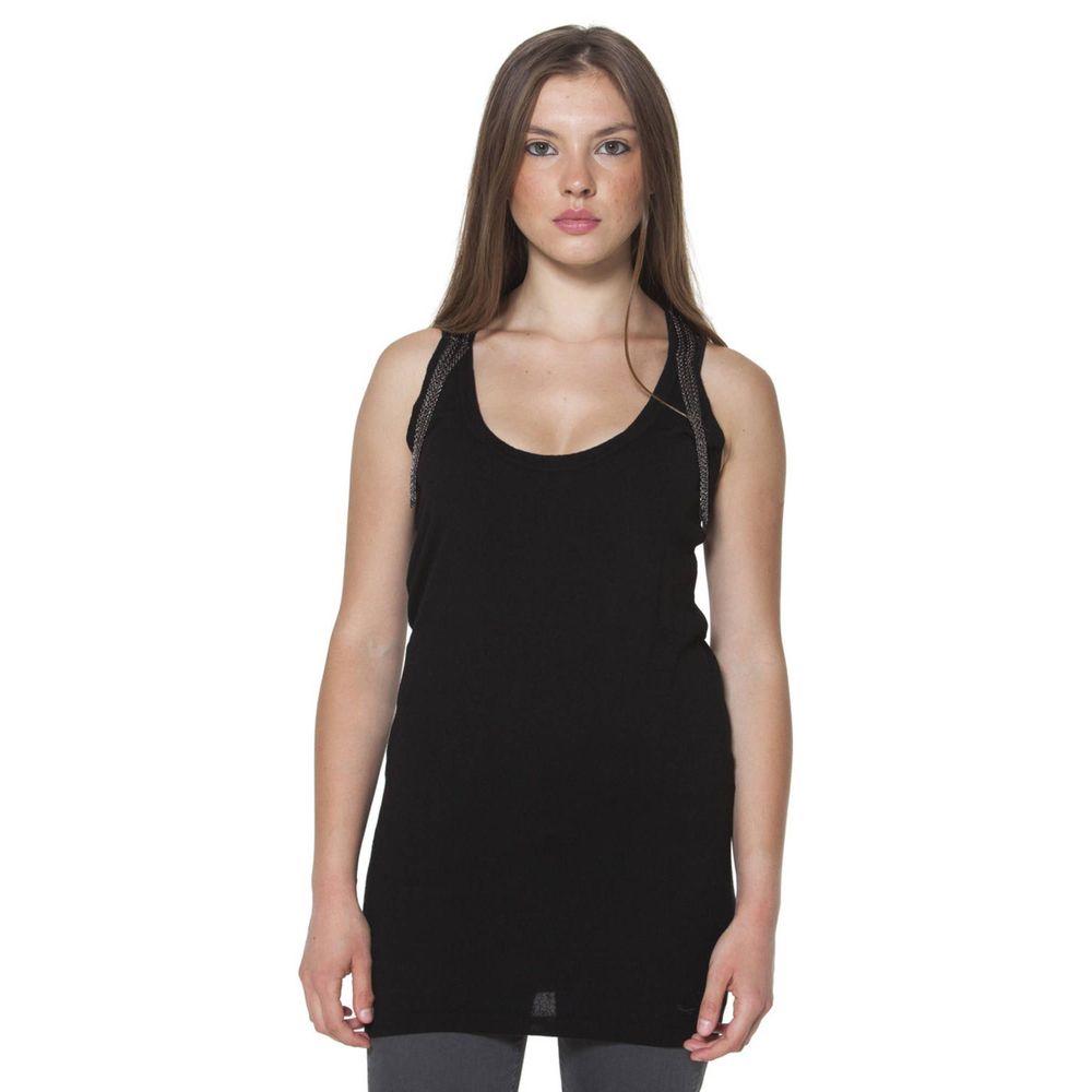 Black Polyester Unisex Tank