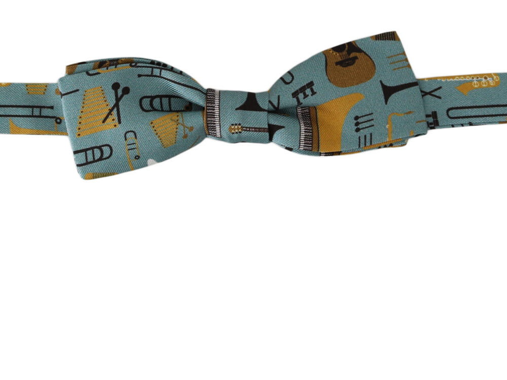 Elegant Mint Green Jazz Club Silk Bow Tie