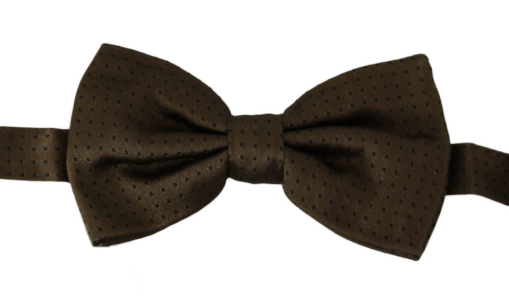 Elegant Silk Polka Dot Bow Tie