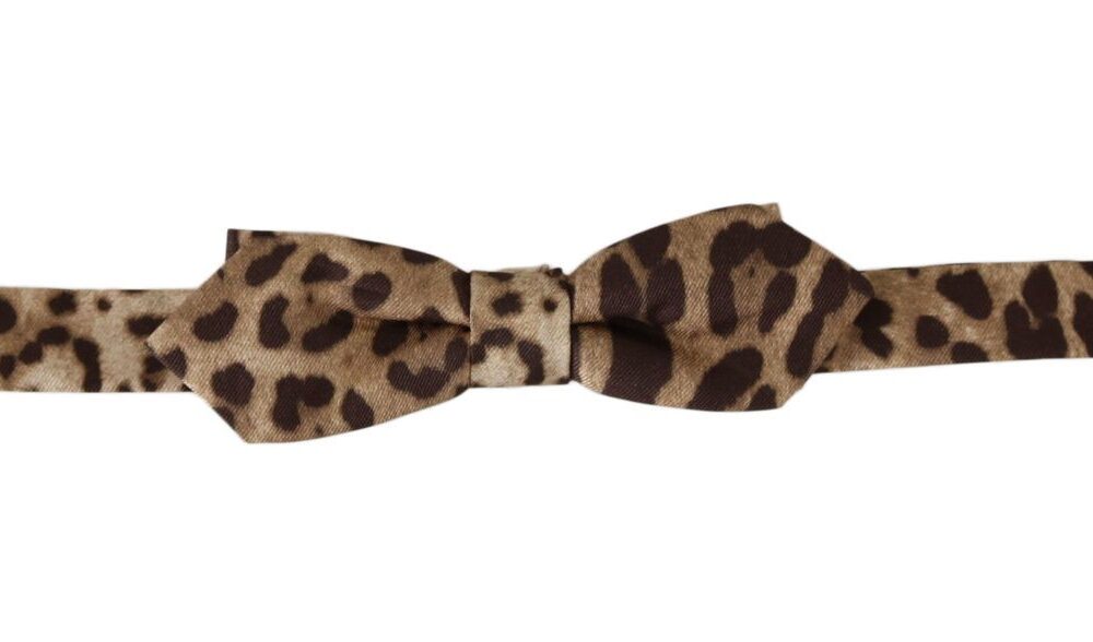 Exquisite Silk Leopard Print Bow Tie