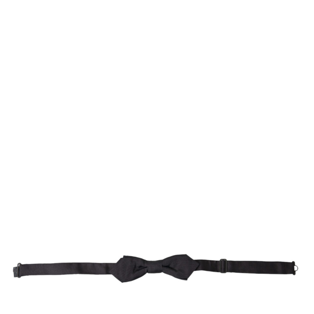 Elegant Silk Black Bow Tie