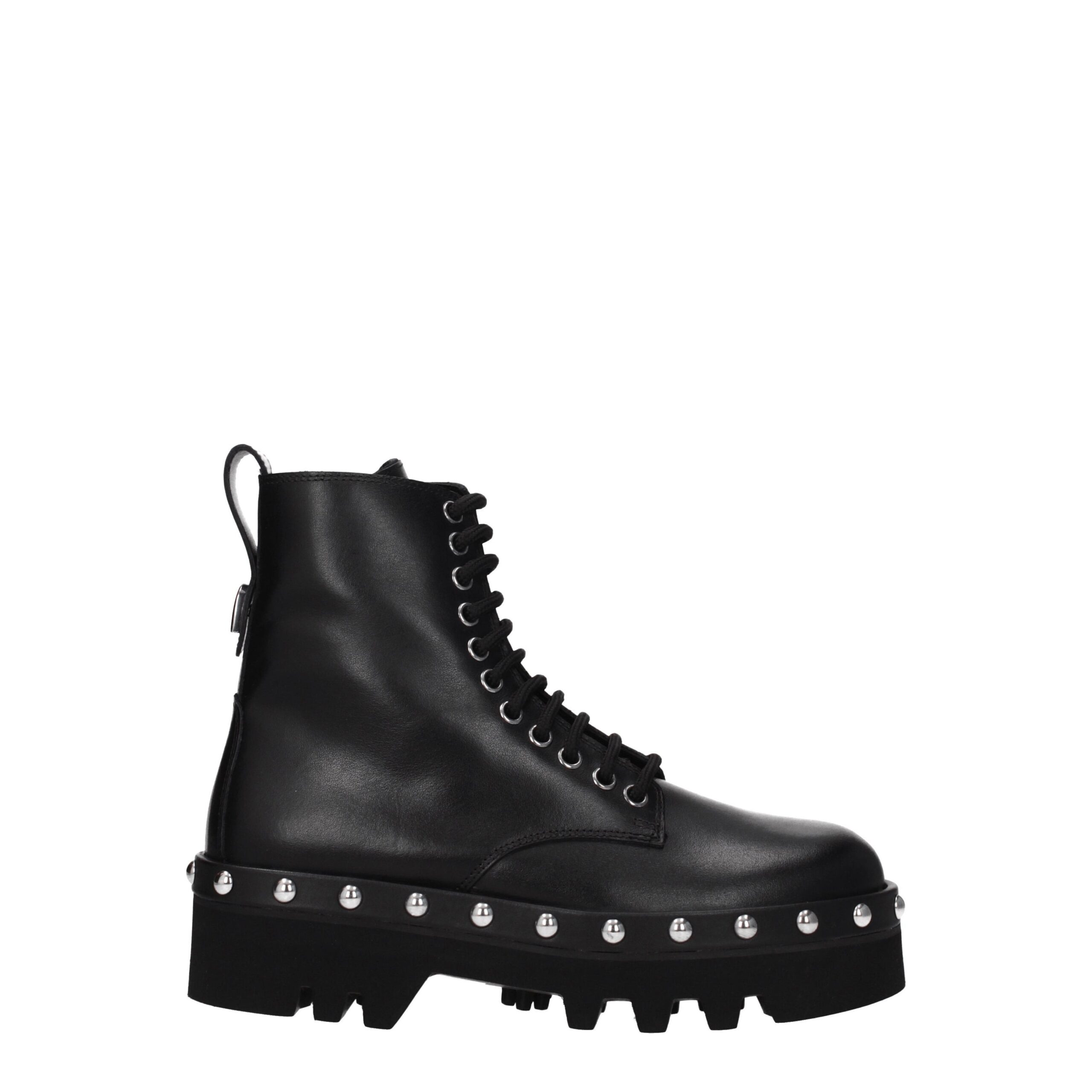 Black Leather Ankle Boots