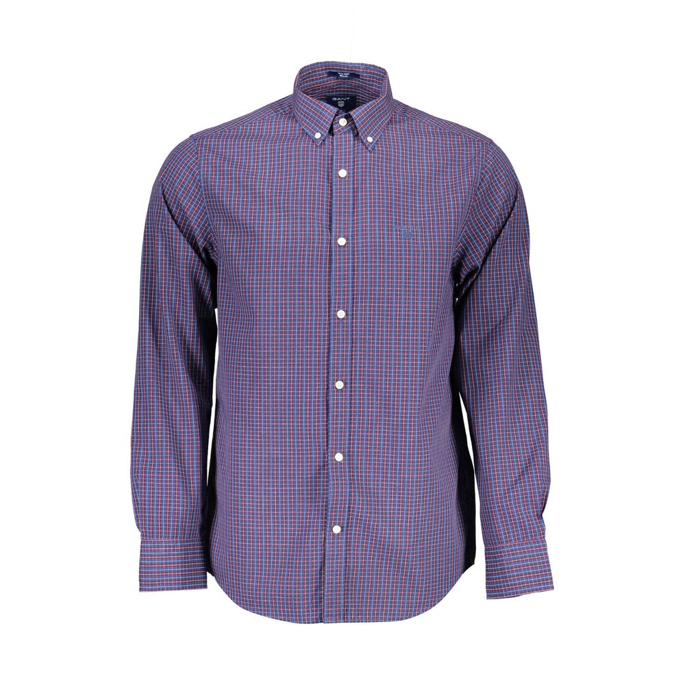 Blue Cotton Men Shirt