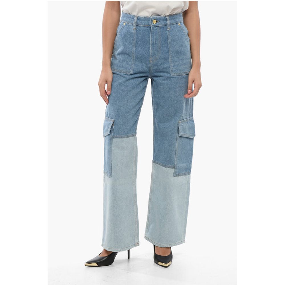 Two-Tone Loose Fit Cargo Jeans 26cm