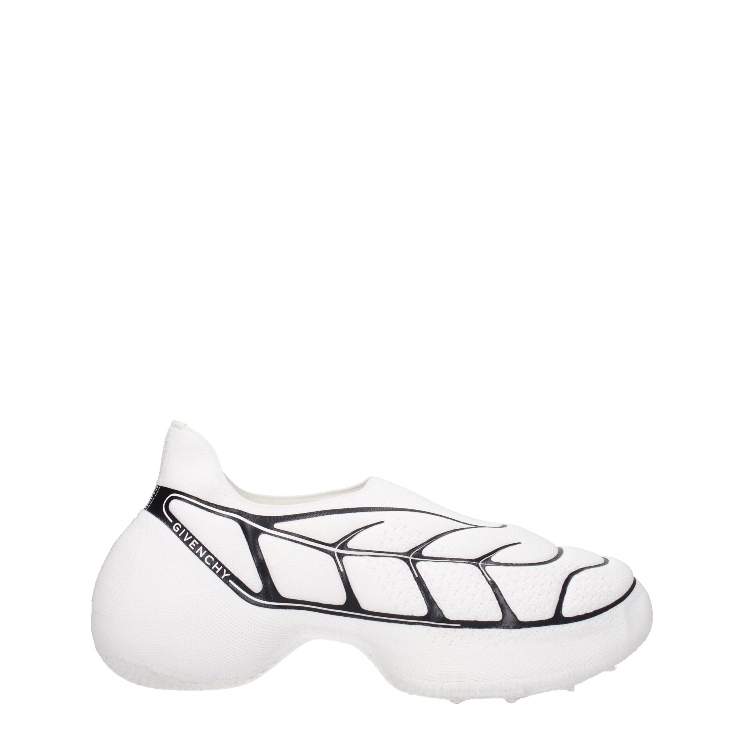 White Fabric Low Tops