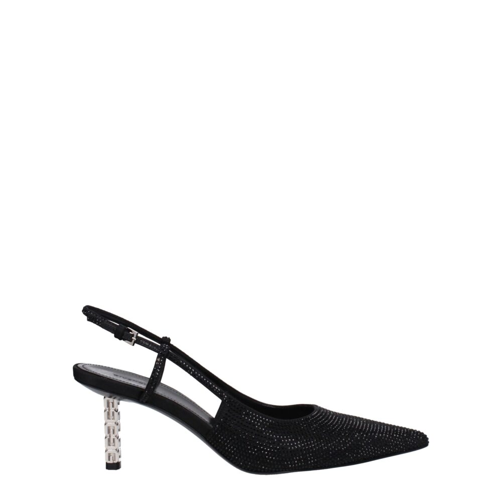 Black Fabric Sandal