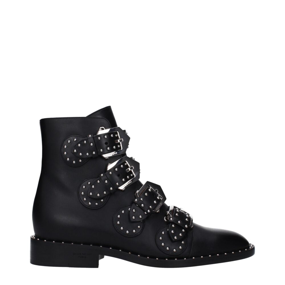 Black Leather Ankle