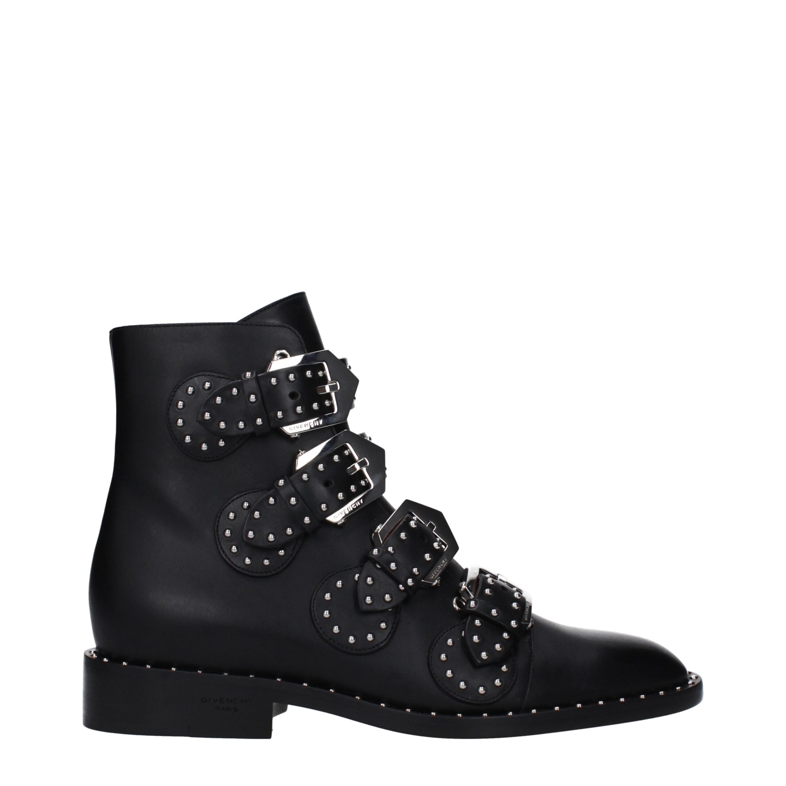 Black Leather Ankle