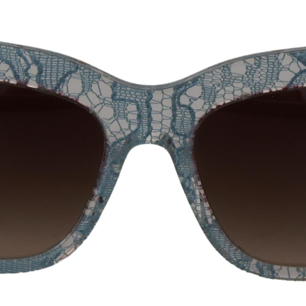 Elegant Lace Detail Blue Sunglasses