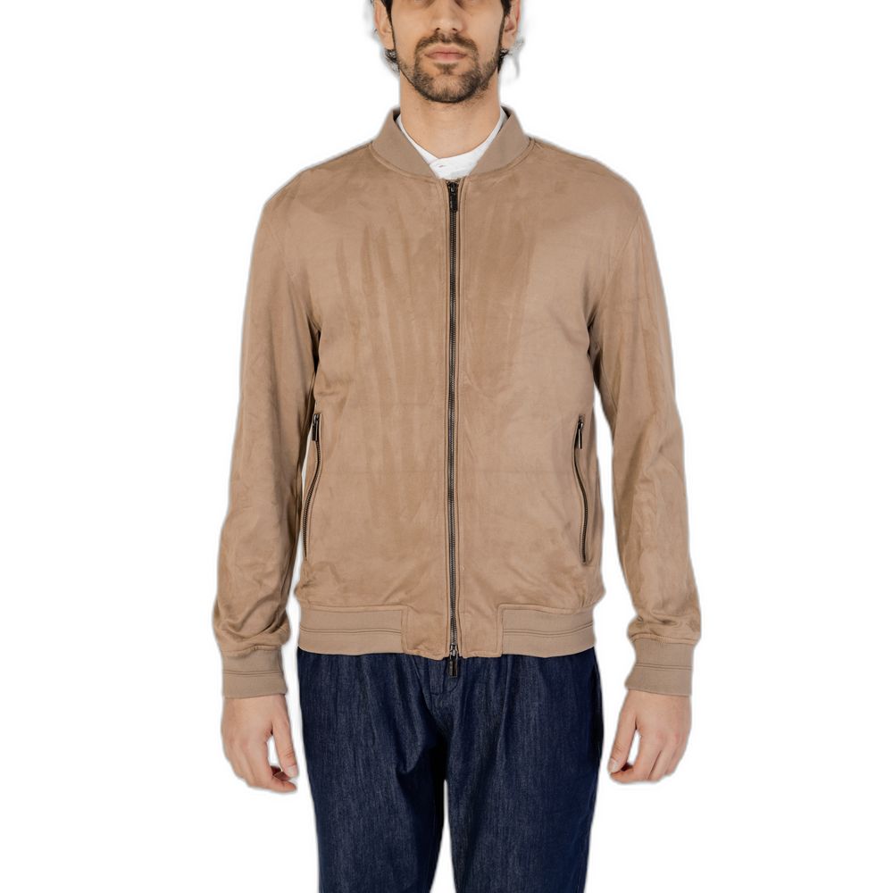Gray Polyester Jackets & Coat