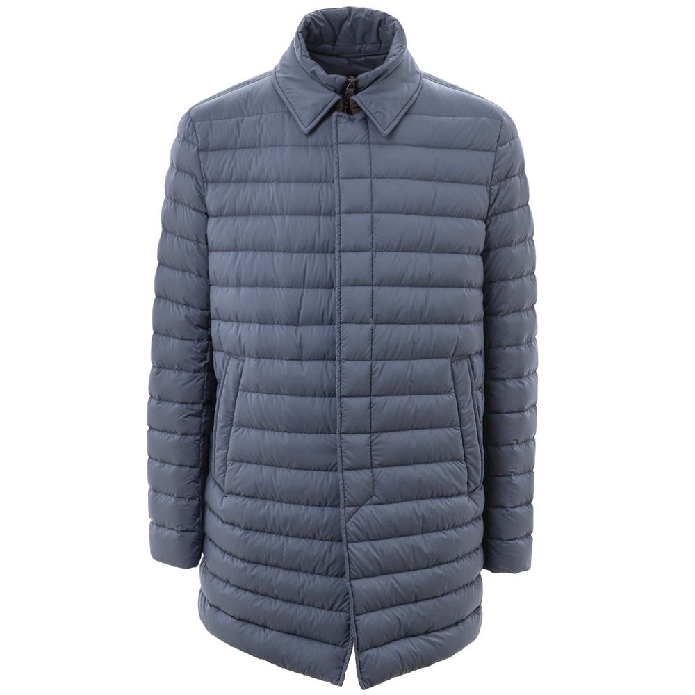 Blue Polyester Jackets & Coat
