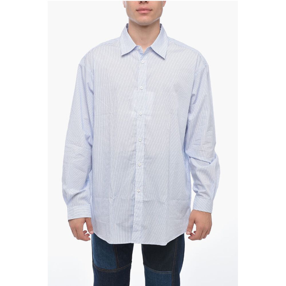 Spread Collar Striped Shirt