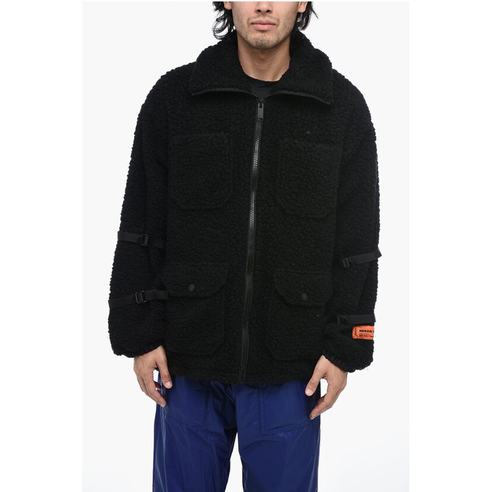 Logoed POLAR FLEECE Jacket with Buckle Detailing