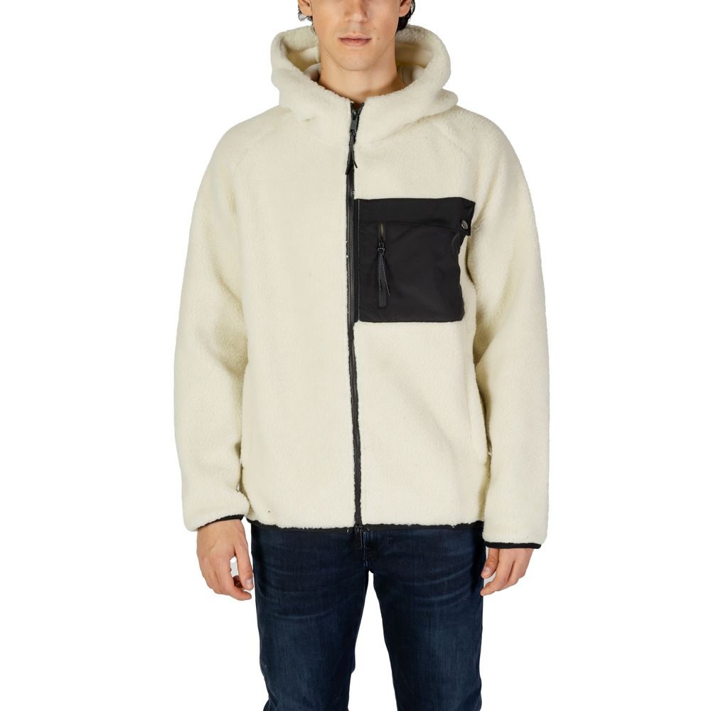 Cream Polyester Jackets & Coat