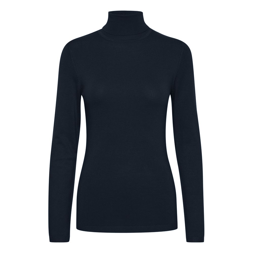 Blue Viscose Turtleneck