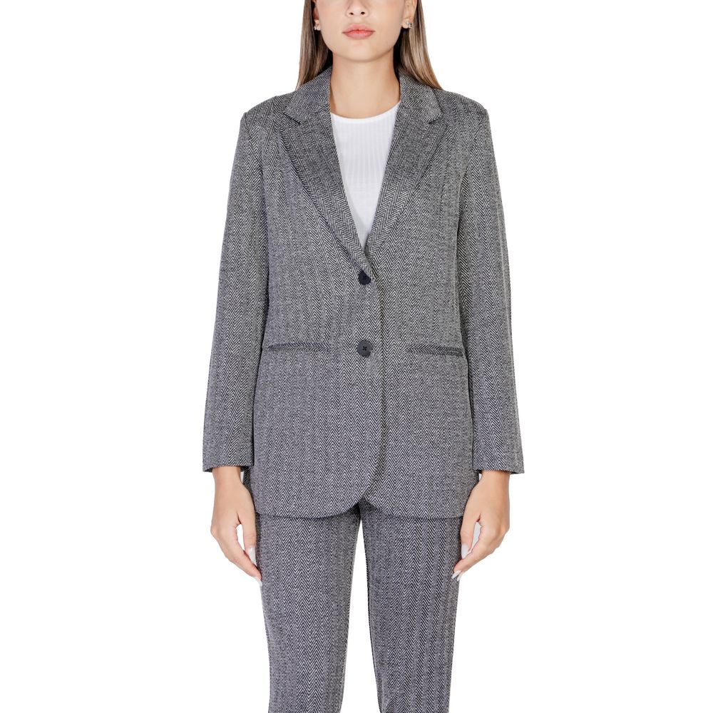 Black Polyester Blazer