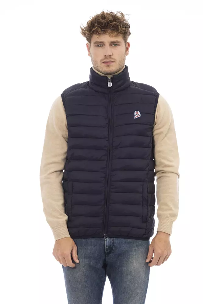Blue Polyamide Men's Vest