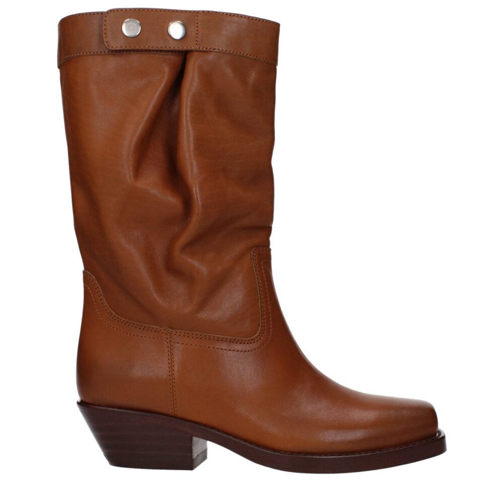 Brown Leather Ankle