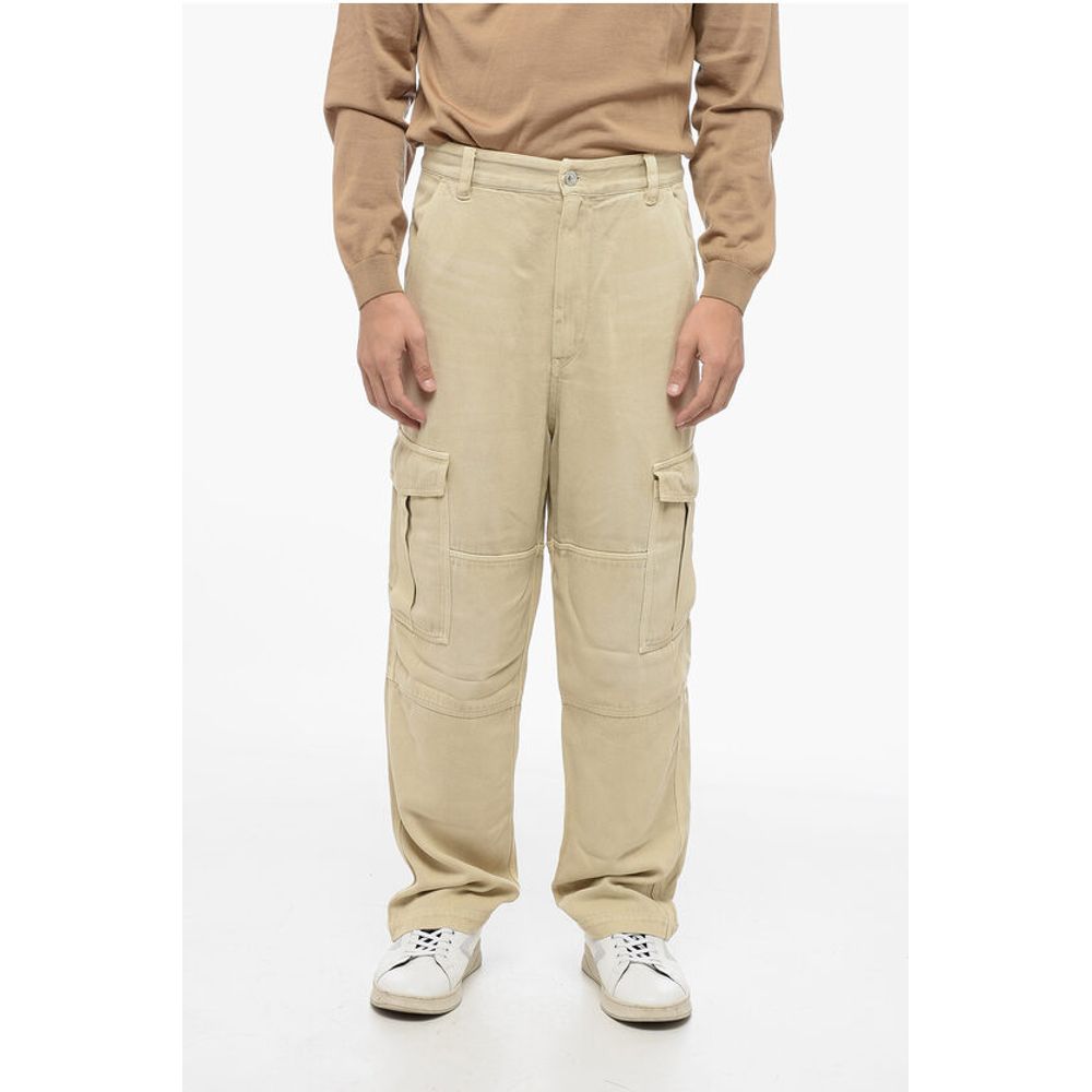 Twill Fabric Cargo Pants with Belt Loops