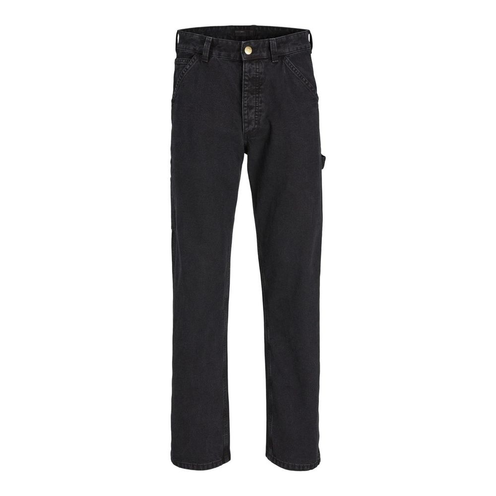 Black Cotton Relaxed Fit Jean