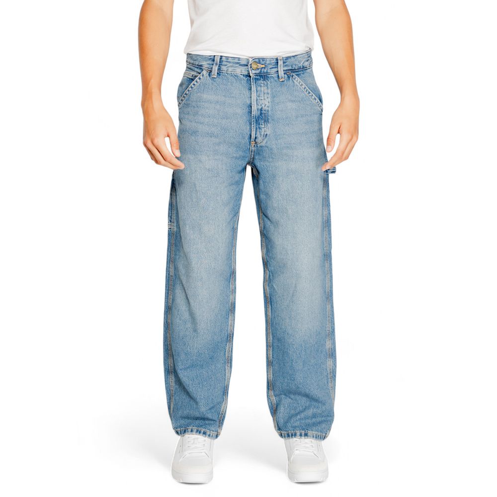Blue Cotton Relaxed Fit Jean