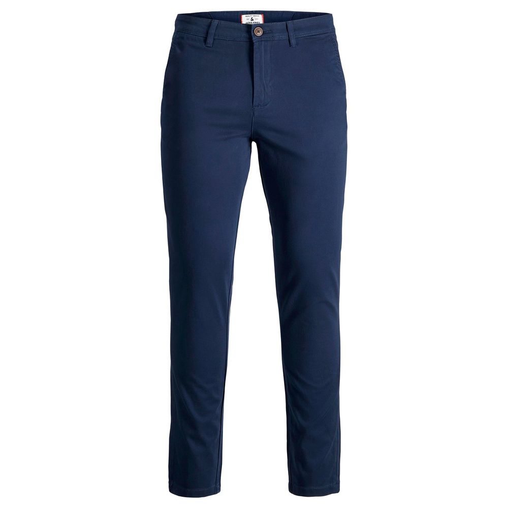 Blue Cotton Skinny Pant