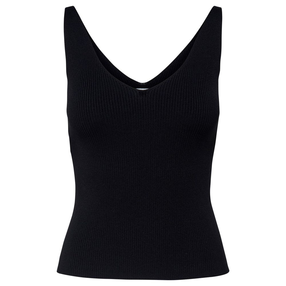 Black Viscose Tank Top